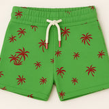 GREEN TREES PRINT SHORTS FOR UNISEX