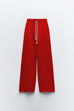 Load image into Gallery viewer, RED STRAIGHT FIT JOGGING TROUSER FOR WOMEN
