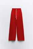 RED STRAIGHT FIT JOGGING TROUSER FOR WOMEN