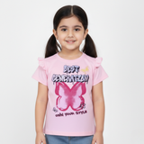 PINK BEST GENERATION PRINTED T-SHIRT TOP FOR GIRLS