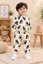 Cream Penguin Cozy Luxe Suit