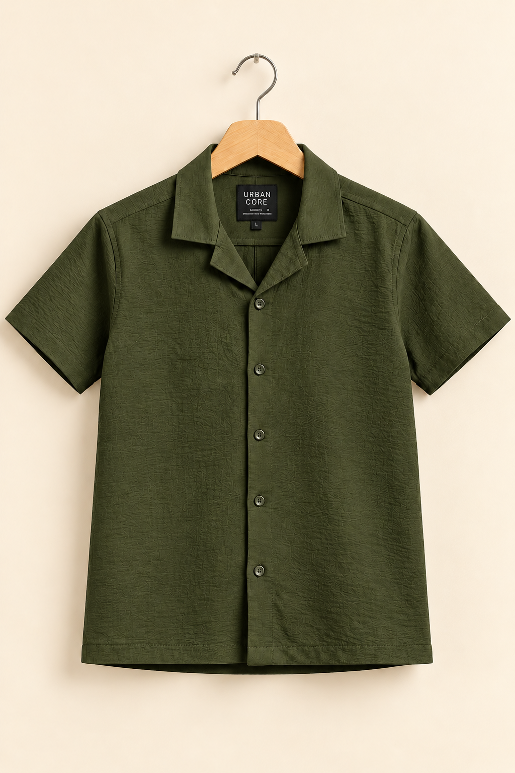 Olive Linora Fabric Casual Shirt