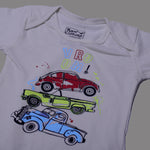 Load image into Gallery viewer, GREY VROOM CAR PRINTED ROMPER FOR SUMMERS
