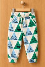 White Green Face Cozy Luxe Pajama