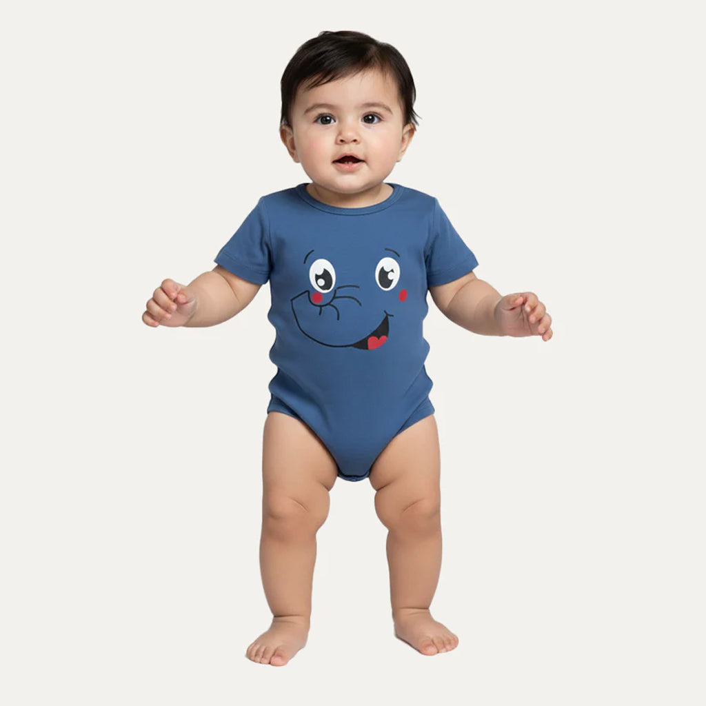 8 Colors Elephant Print Half Body Romper For Summers