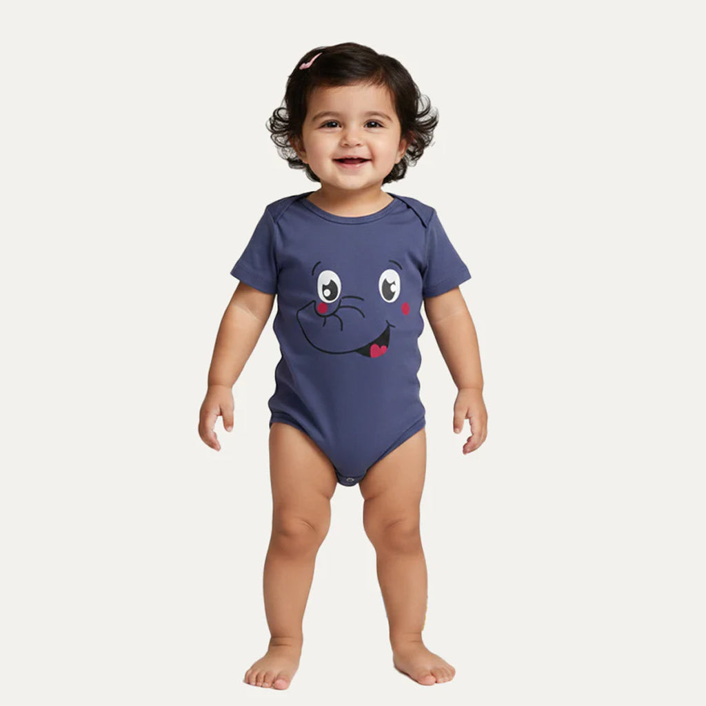 8 Colors Elephant Print Half Body Romper For Summers