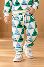 White Green Face Cozy Luxe Pajama