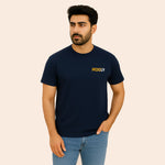 Load image into Gallery viewer, NAVY BLUE &quot;ROGER&quot; PRINT T-SHIRT FOR MEN

