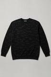 Black Pattern Sweatshirt For Mens