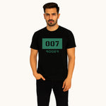 Load image into Gallery viewer, BLACK &quot;007&quot; PRINT T-SHIRT FOR MEN
