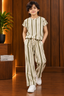 Green Striper Co-Ord RibLuxe Fabric Suit Unisex