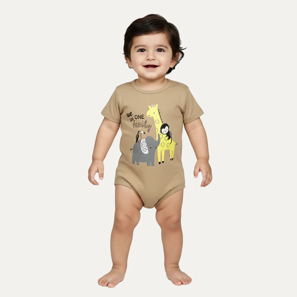 5 Colors Giraffe Print Half Body Romper For Summers
