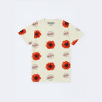 Load image into Gallery viewer, CREAM FLOWERS PRINT T-SHIRT FOR WOMEN
