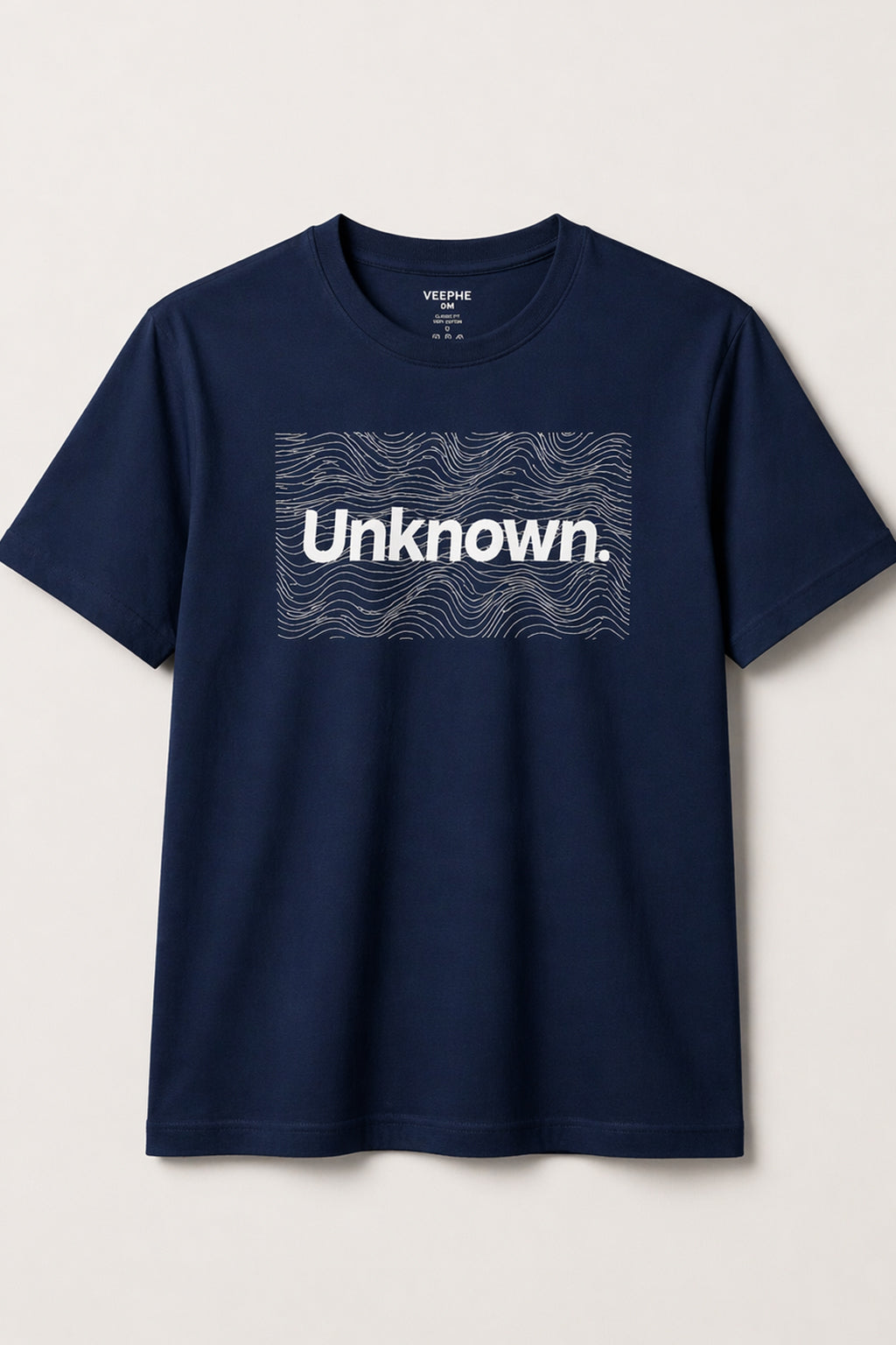 NAVY BLUE "UNKNOWN" PRINT T-SHIRT FOR MEN Secondary image
