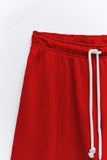RED STRAIGHT FIT JOGGING TROUSER FOR WOMEN