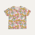 Pink Daisy Duck Print T-shirt Top For Girls