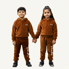 Brown Panda Print Valour Fabric Suit For Winters