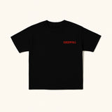 BLACK "CHEERFULL" PRINT T-SHIRT FOR MEN