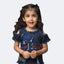 DARK BLUE DENIM COLD SHOULDER TOP FOR GIRLS