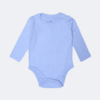 SKY BLUE PLAIN FULL SLEEVES HALF BODY ROMPER