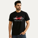 BLACK "UNLIMITED" PRINT T-SHIRT FOR MEN