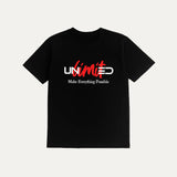 BLACK "UNLIMITED" PRINT T-SHIRT FOR MEN
