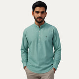 SEA GREEN KURTI STYLE - PREMIUM QUALITY CASUAL SHIRT FOR MEN
