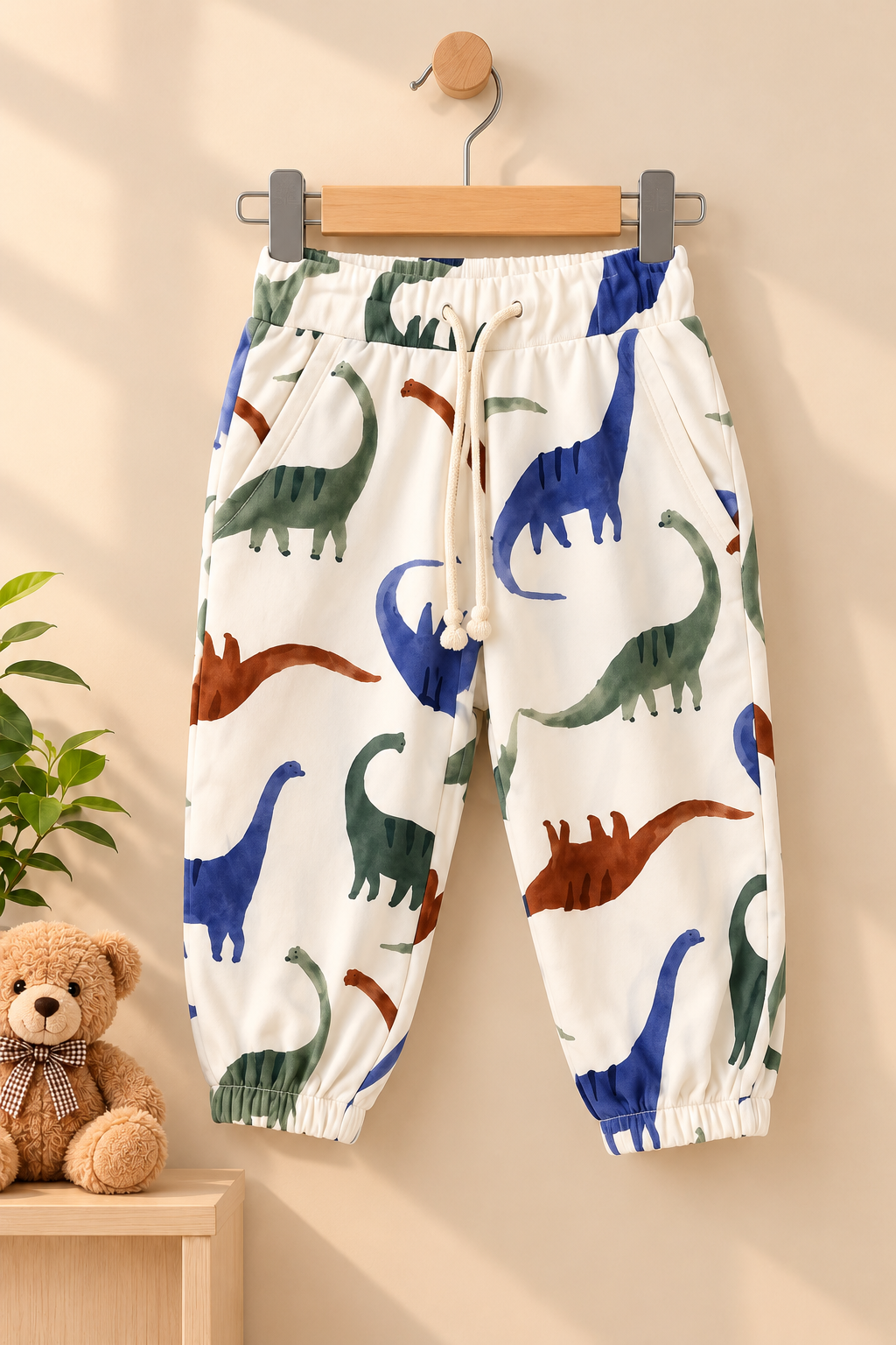 White Dino Cozy Luxe Pajama