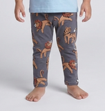 GREY LION & TIGER PRINT JERSY FABRIC PAJAMA TROUSER
