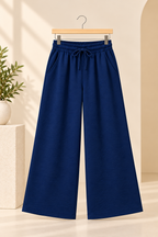 Blue Linora Fabric Fabric Trouser