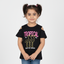 BLACK TROPICAL PARADISE PRINTED T-SHIRT TOP FOR GIRLS