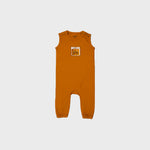 Load image into Gallery viewer, BROWN AWESOME PRINT HALF BODY ROMPER
