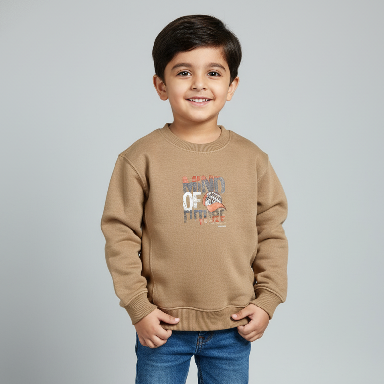 Brown Mind Of Terry Fabric Sweatshirt Main image
