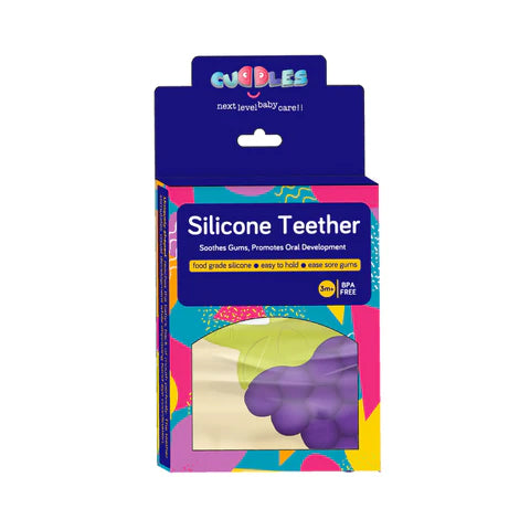 CUDDLES SILICONE TEETHER PURPLE GRAPES