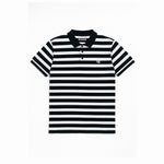 Load image into Gallery viewer, WHITE WITH BLACK BIG STRIPES POLO FOR MEN
