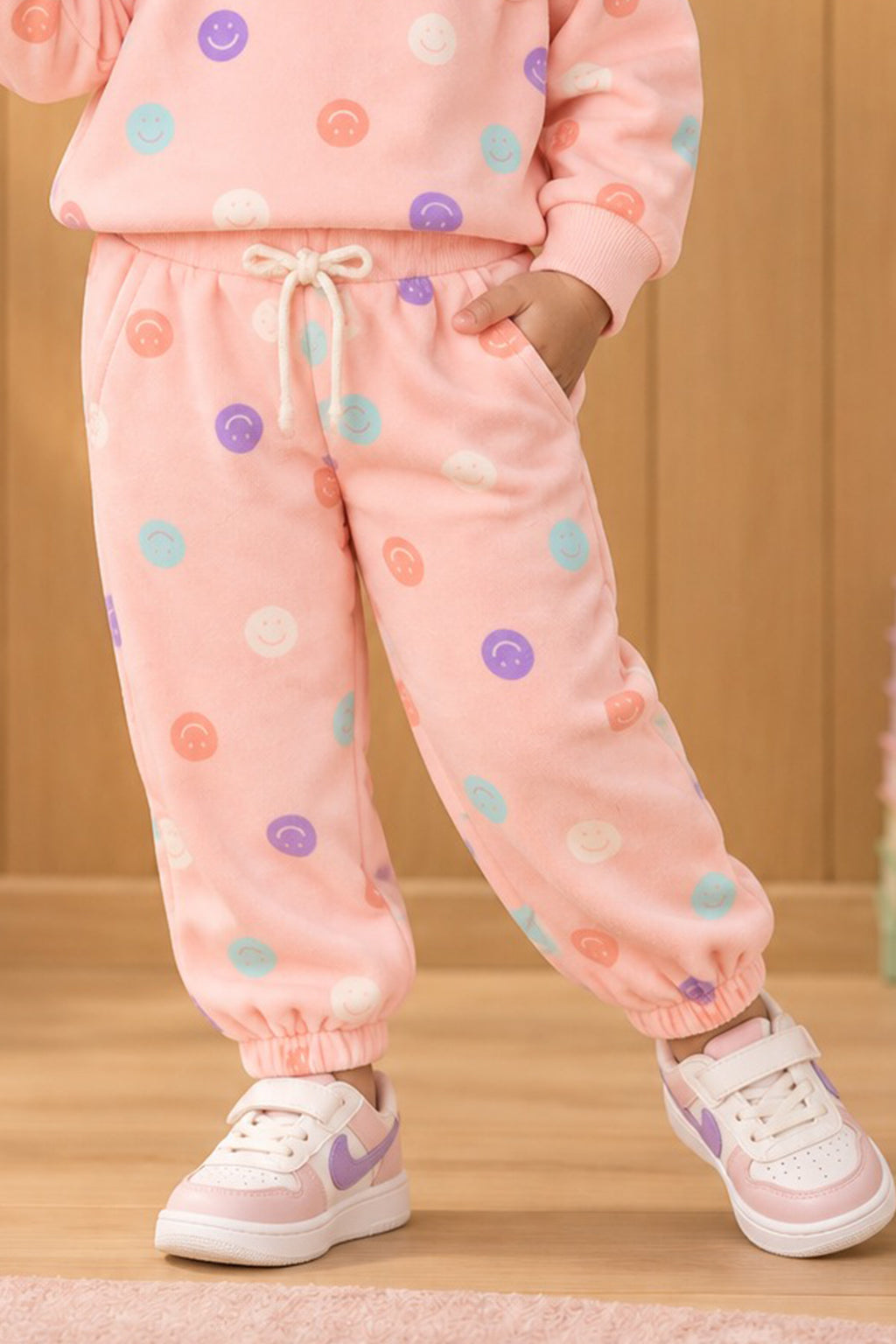 Pink Smile Face Cozy Luxe Pajama