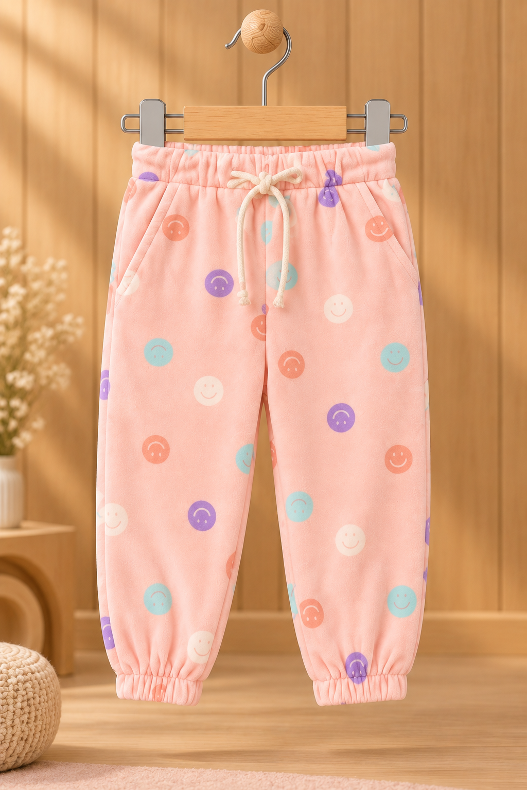 Pink Smile Face Cozy Luxe Pajama