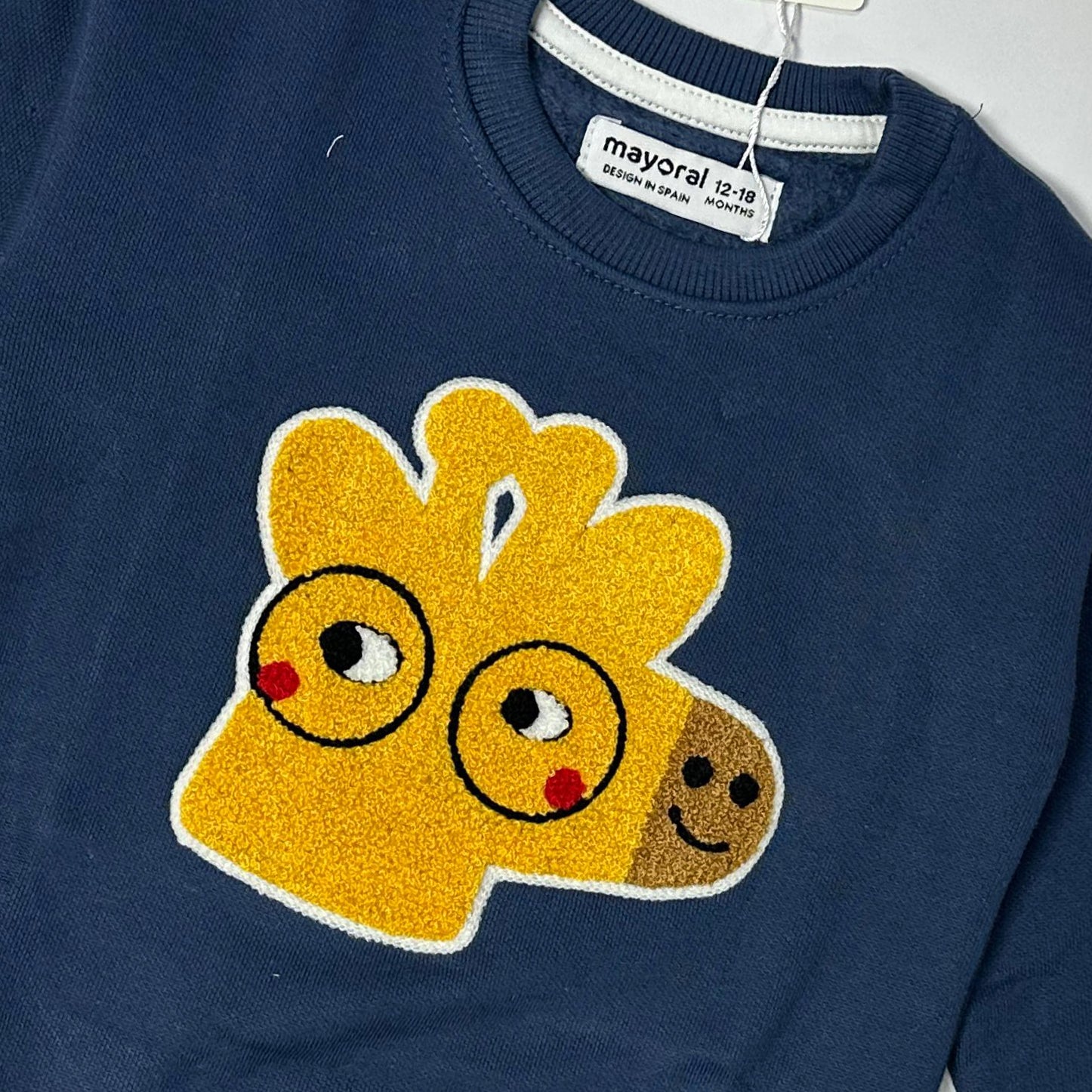 Blue Giraffe Fleece Fabrc Sweatshirt Secondary image