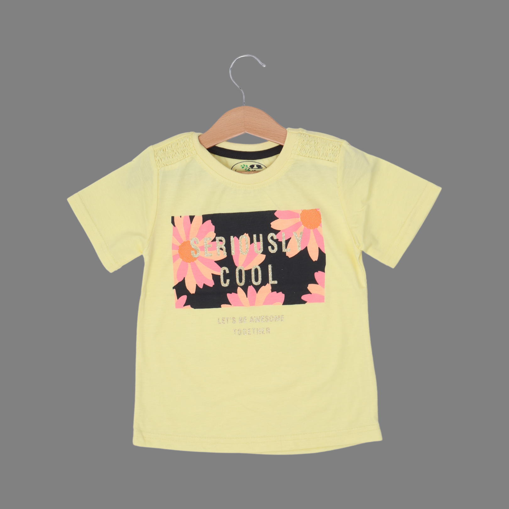 YELLOW SERIOUSLY COOL PRINTED T-SHIRT TOP FOR GIRLS Secondary image