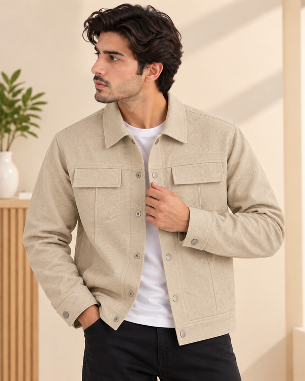 Dull Beige Double Pocket Jacket
