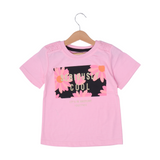 BABY PINK SERIOUSLY COOL PRINTED T-SHIRT TOP FOR GIRLS