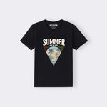 Load image into Gallery viewer, BLACK SUMMER ON THE TIDES PRINT T-SHIRT FOR WOMEN
