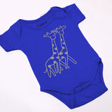 ROYAL BLUE "GIRAFFE" PRINTED ROMPER FOR SUMMERS