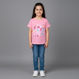 NEW PINK HAPPY WEEKEND PRINTED T-SHIRT TOP FOR GIRLS