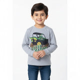 LIGHT GREY LATOR GATOR PRINTED FULL SLEEVES T-SHIRT