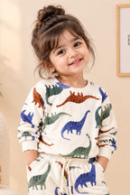 White Dino Cozy Luxe Sweatshirt