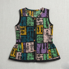 Multi Colors Sleeves Less Top Frock For Girls