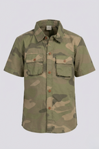 Camouflage Print Half Sleeves Casual Shirt