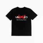 Load image into Gallery viewer, BLACK &quot;UNLIMITED&quot; PRINT T-SHIRT FOR MEN
