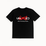 BLACK "UNLIMITED" PRINT T-SHIRT FOR MEN